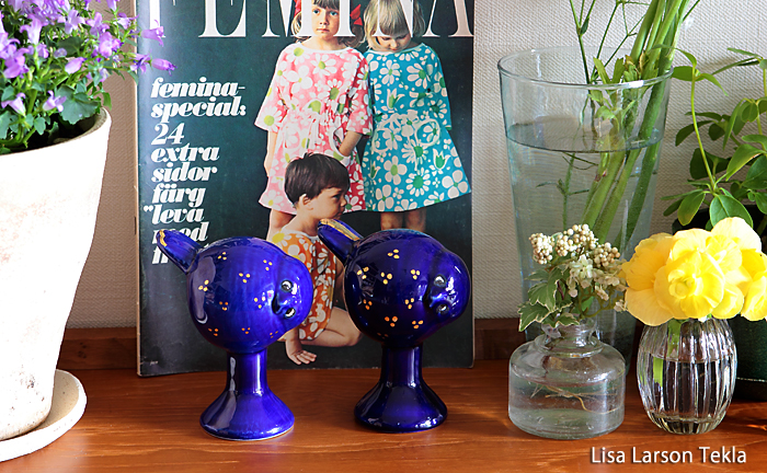 Lisa Larson/リサ・ラーソン/バード テクラ TEKLA/ブルー COMFOTA 北欧