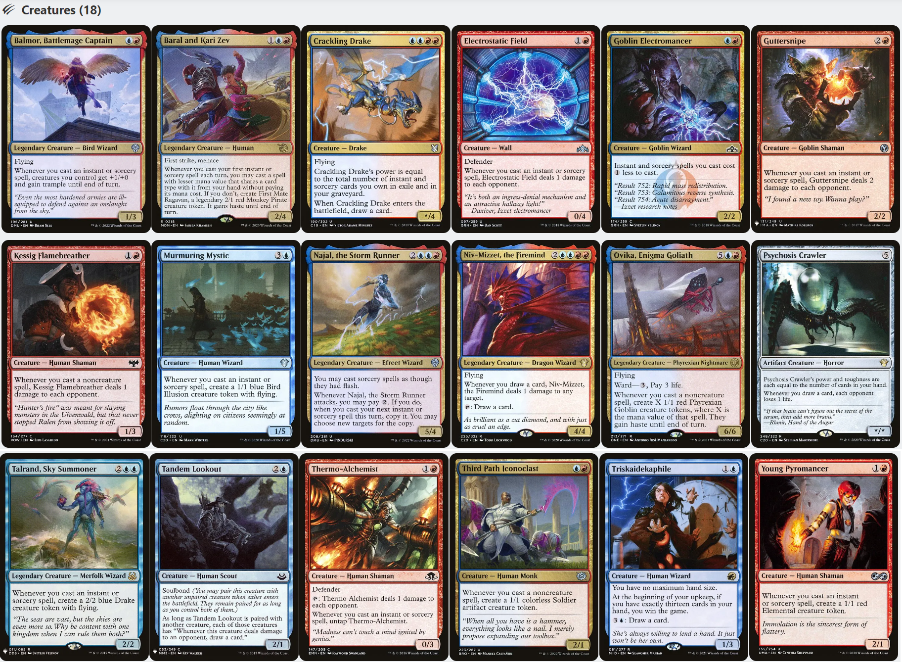 Niv-Mizzet, Parun CARD DRAW INSTANT SORCERY Spells Magic MTG