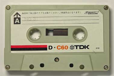 TDK/D（初代）/カセット本体（C60・時期による違い）
