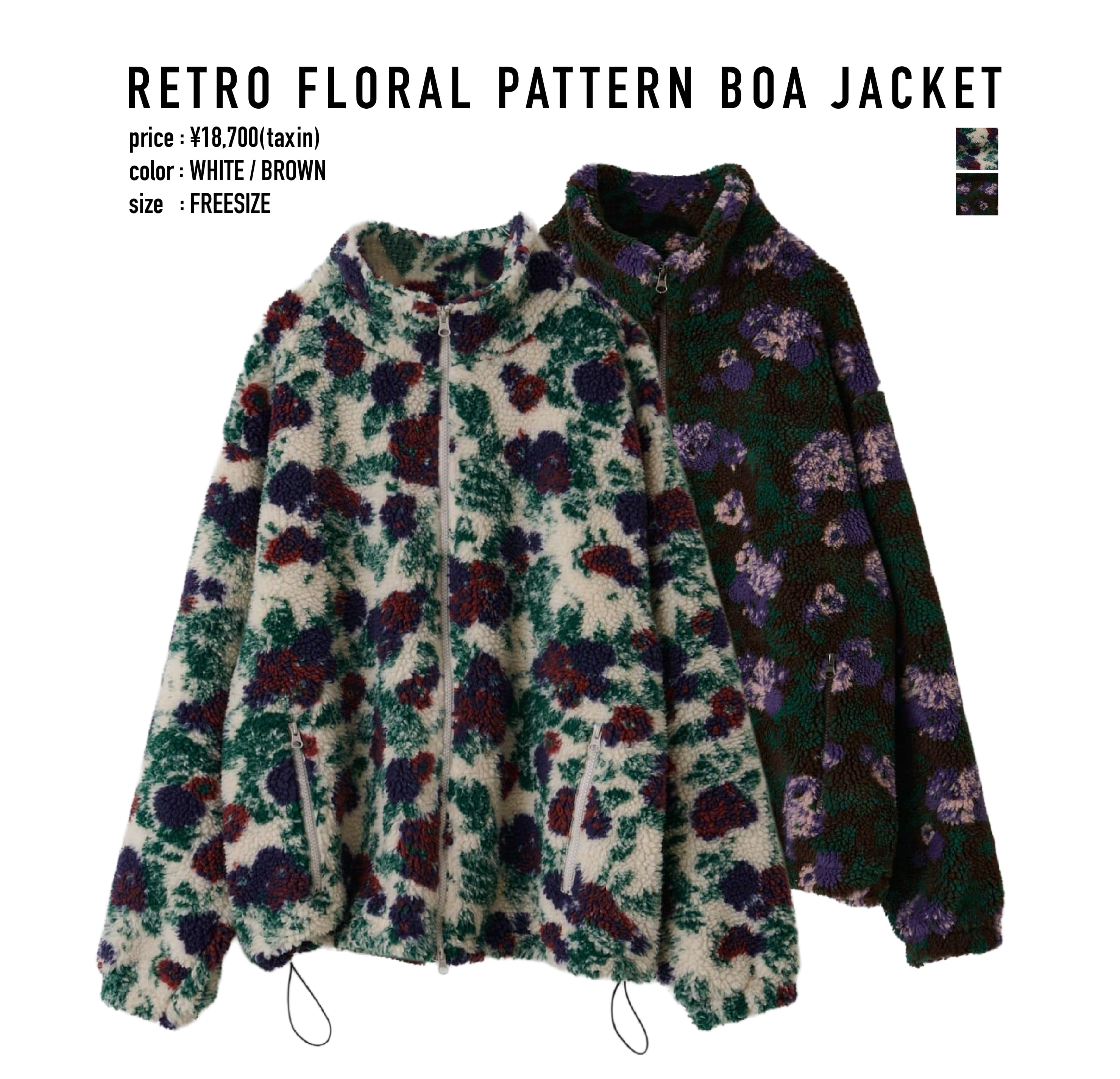 WHIMSIC】STAFF SNAP - Retro Floral Pattern Boa Jacket - | Kastane