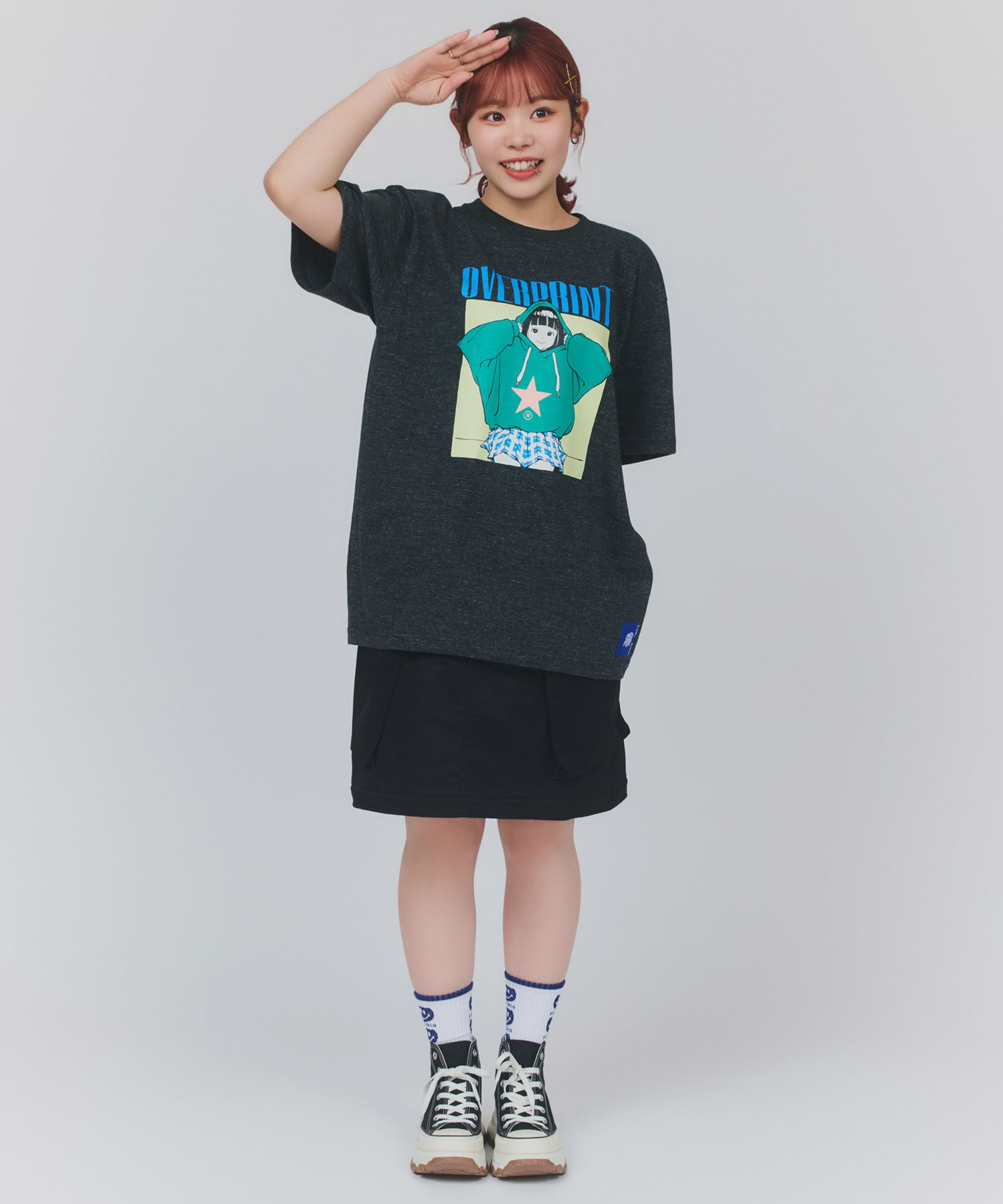 over print】HOODIE GIRL TEE (古塔つみ)｜CONVERSE TOKYO (コンバース