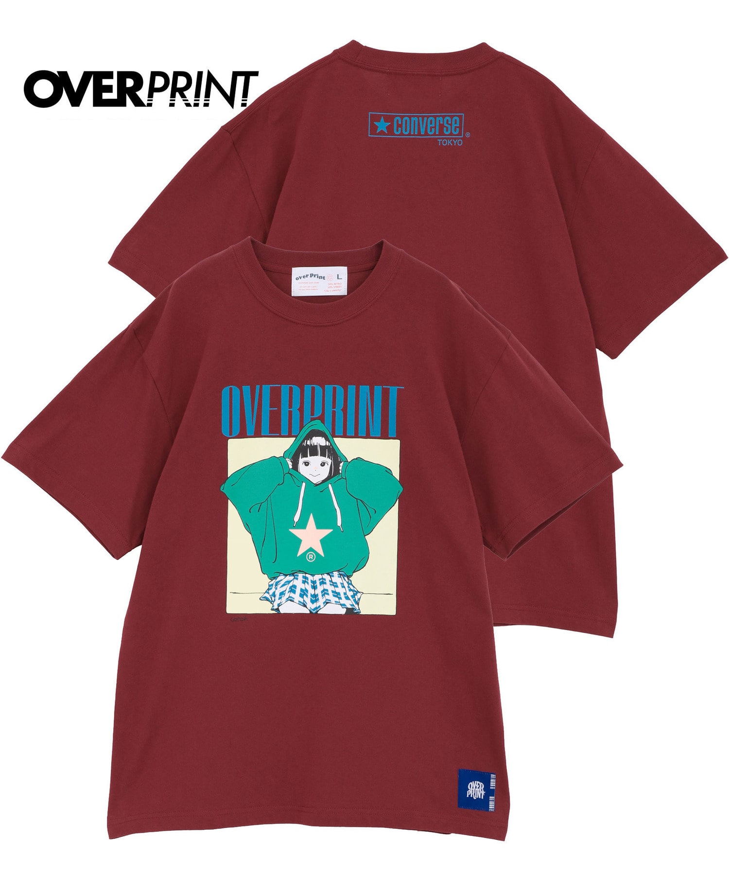 over print】HOODIE GIRL TEE (古塔つみ)｜CONVERSE TOKYO (コンバース