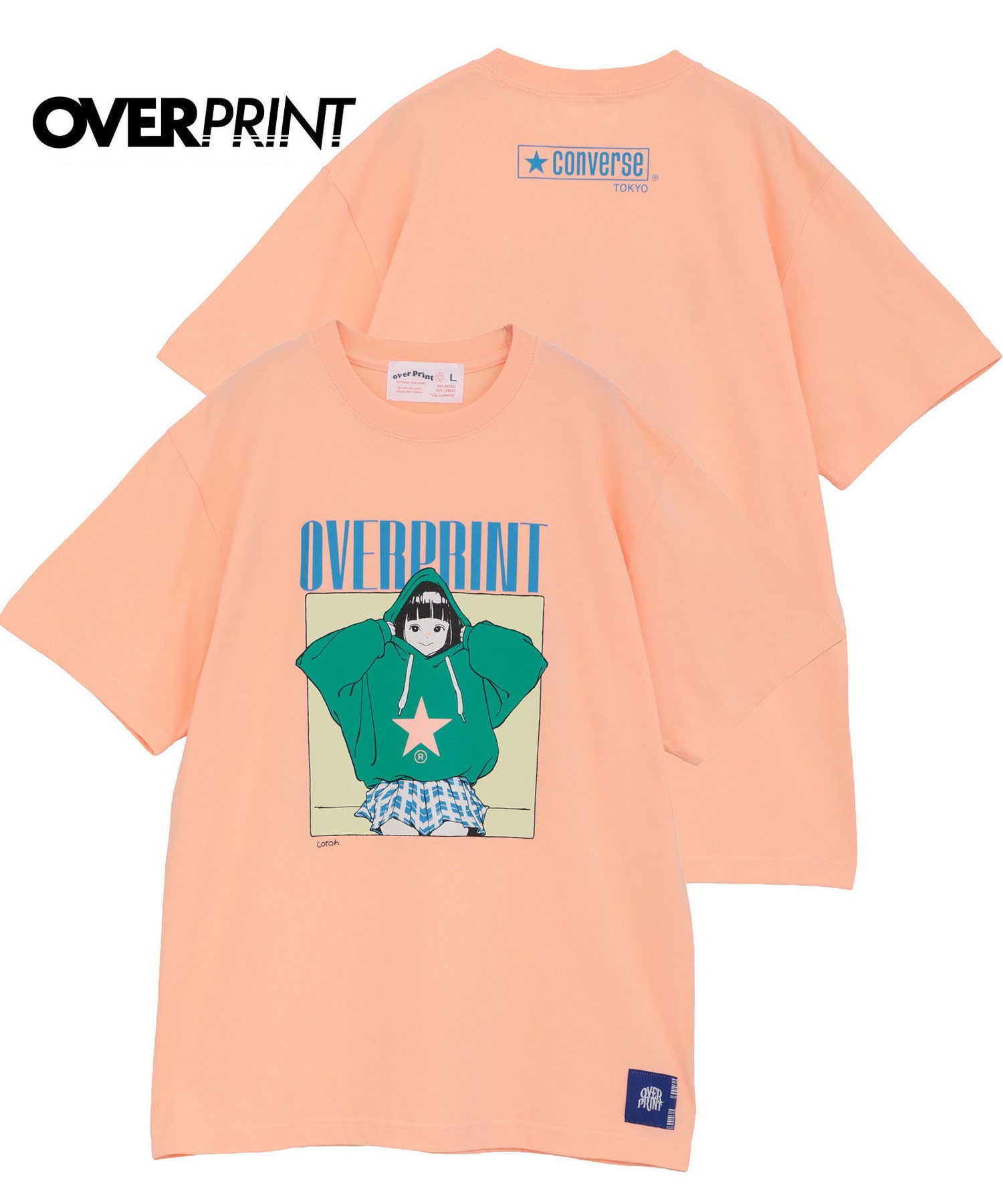 over print】HOODIE GIRL TEE (古塔つみ)｜CONVERSE TOKYO (コンバース