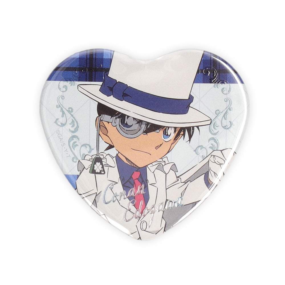 名探偵コナンプラザ ジュエリーハート缶バッジ 江戸川コナン