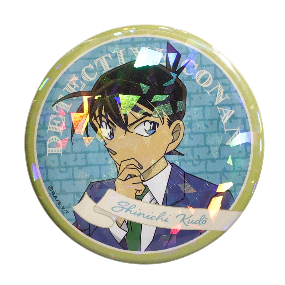 名探偵コナン ホログラム缶バッジ (ミステリーフレーム 工藤新一)
