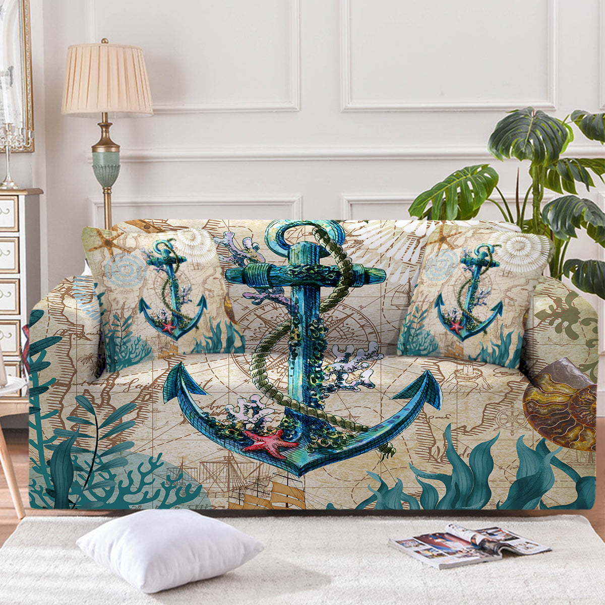 Sofa Cover - Anchor by Coastal Passion