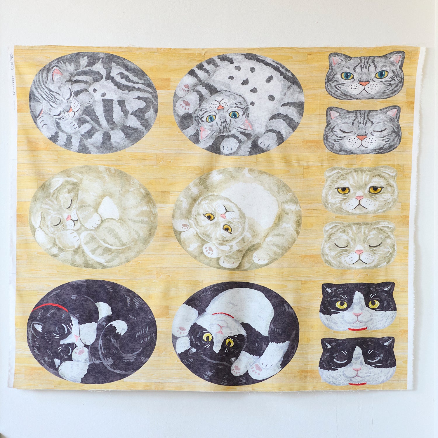 cocca(コッカ) ｜生地通販｜HOME DECO maru animals～丸まる猫たち