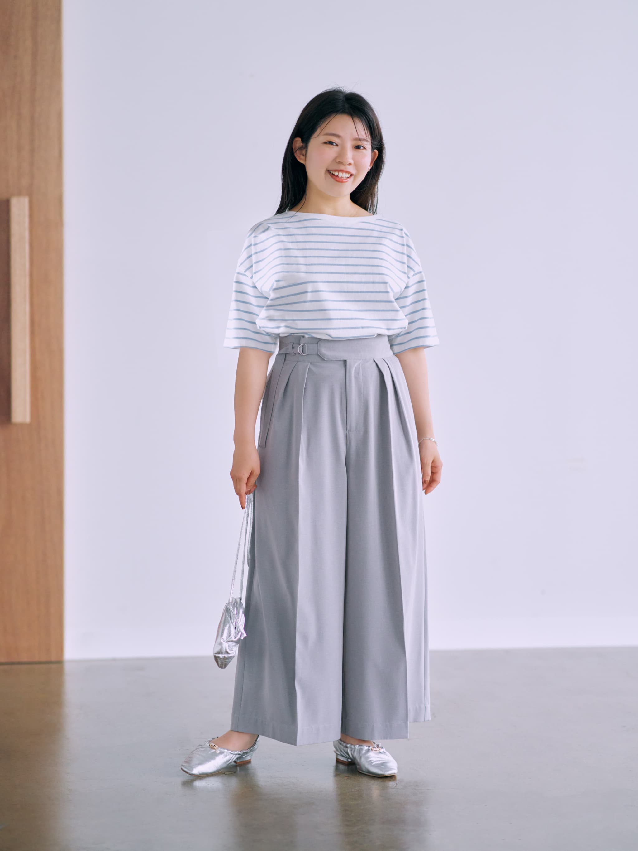 サイドベルトツータックパンツ-short & regular | 小柄・低身長女性