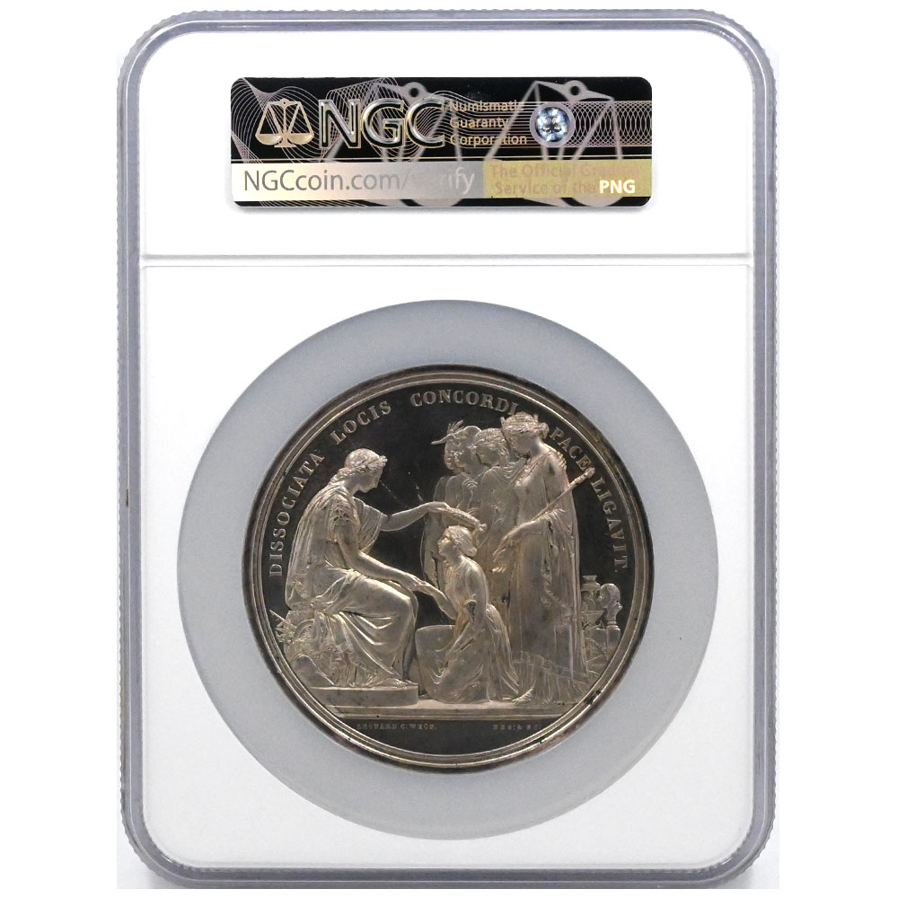 イギリス 1851 ヴィクトリア メダル 銀貨 NGC MS63 ロンドン万国博覧会