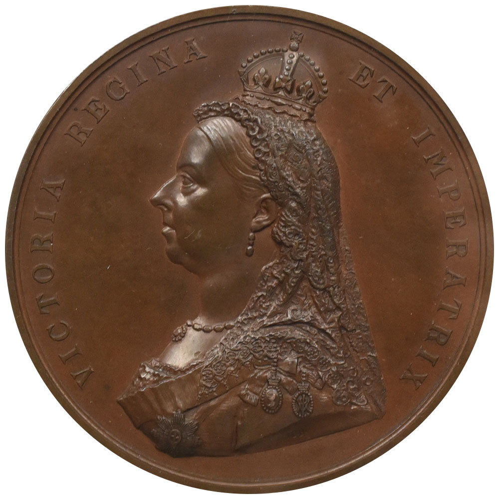 イギリス 1887 ヴィクトリア女王 銅メダル NGC MS64BN ゴールデン