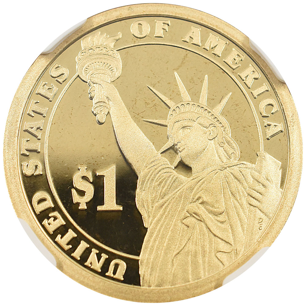 アメリカ 2007 1ドル 黄銅メッキ銅貨 NGC PF69UC アメリカ初代大統領