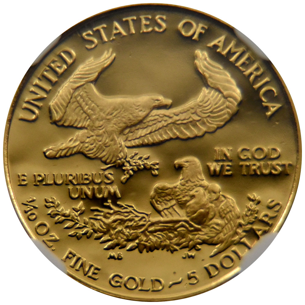 アメリカ 1989 5ドル1/10オンス 金貨 NGC PF 70 ULTRA CAMEO イーグル