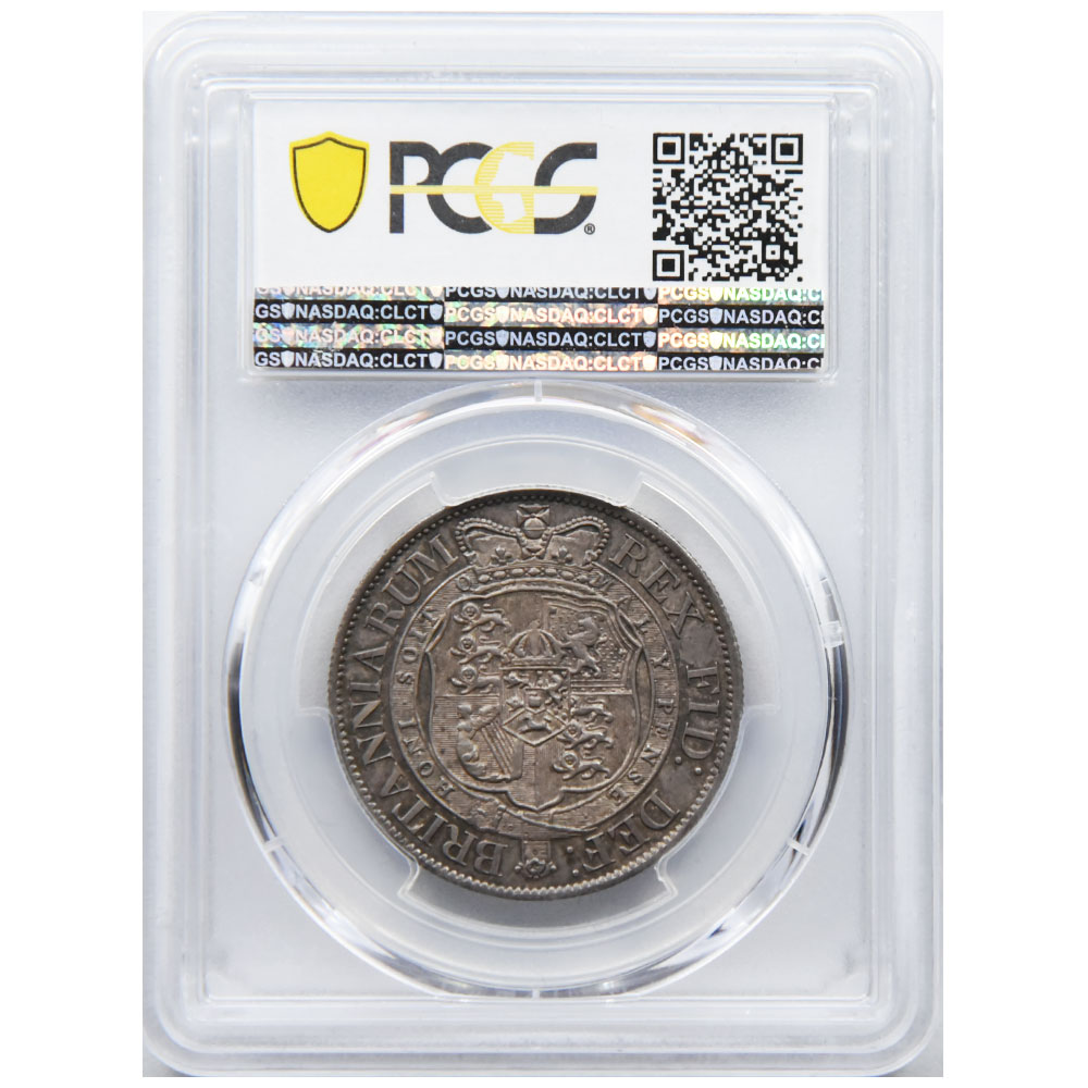 イギリス 1817 ジョージ3世 1/2クラウン 銀貨 PCGS MS 64 37217924