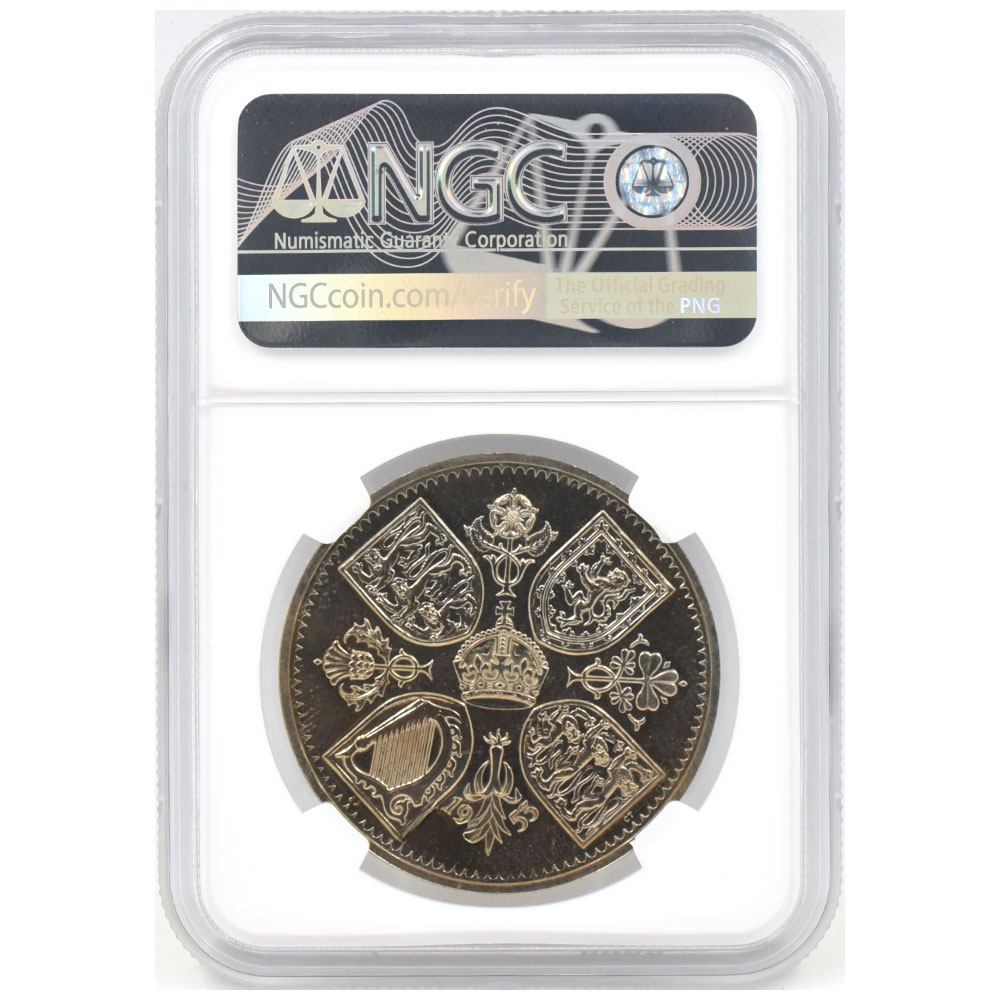 イギリス 1953 エリザベス2世 クラウン その他 NGC PF63 戴冠記念 馬上