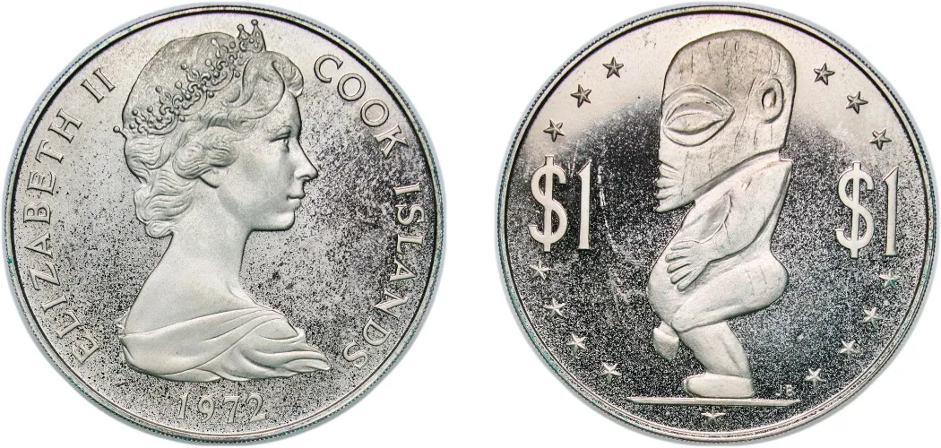 1 Dollar - Elizabeth II (2nd portrait) 1972 (PF) - Cook Islands