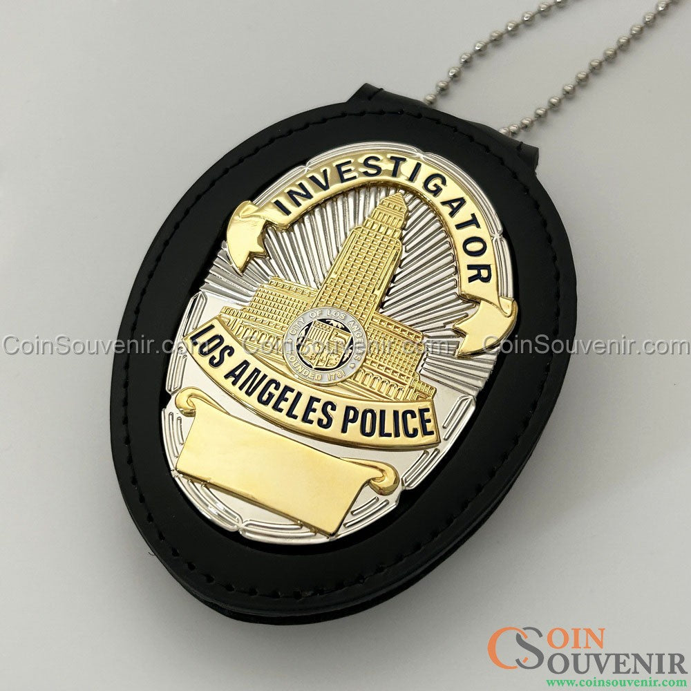 Rare LAPD Investigator Los Angeles Police Badge Customizable