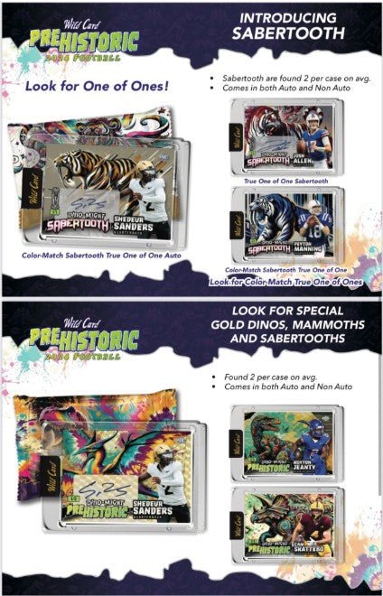 2024 Wild Card Pre-Historic Football Hobby Jumbo Box – Columbia