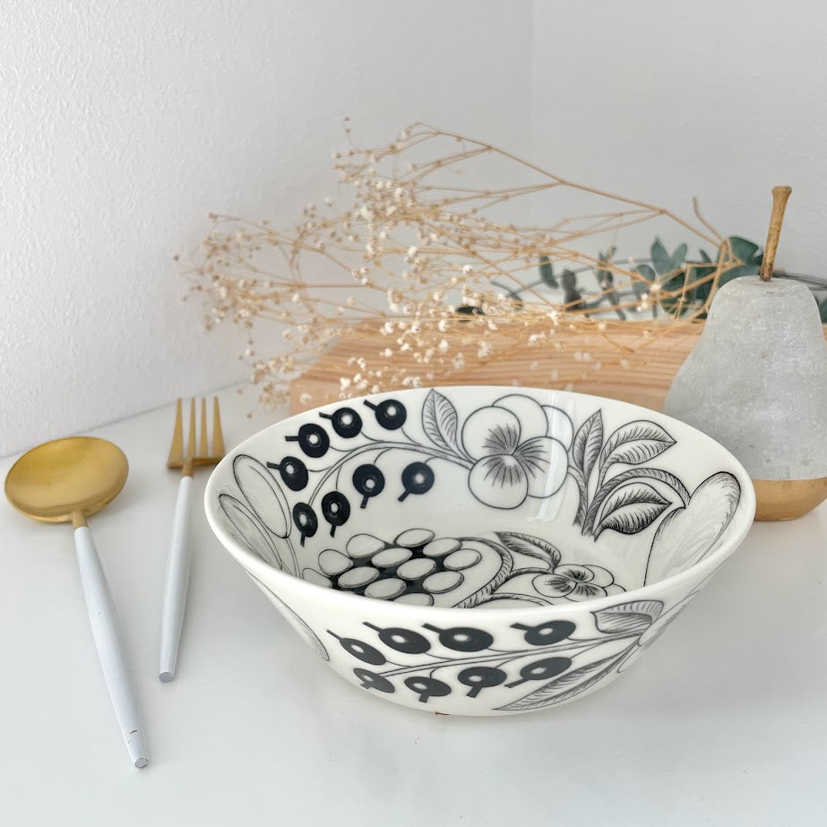 ARABIA アラビア パラティッシブラック スープボウル 17cm【ギフト可