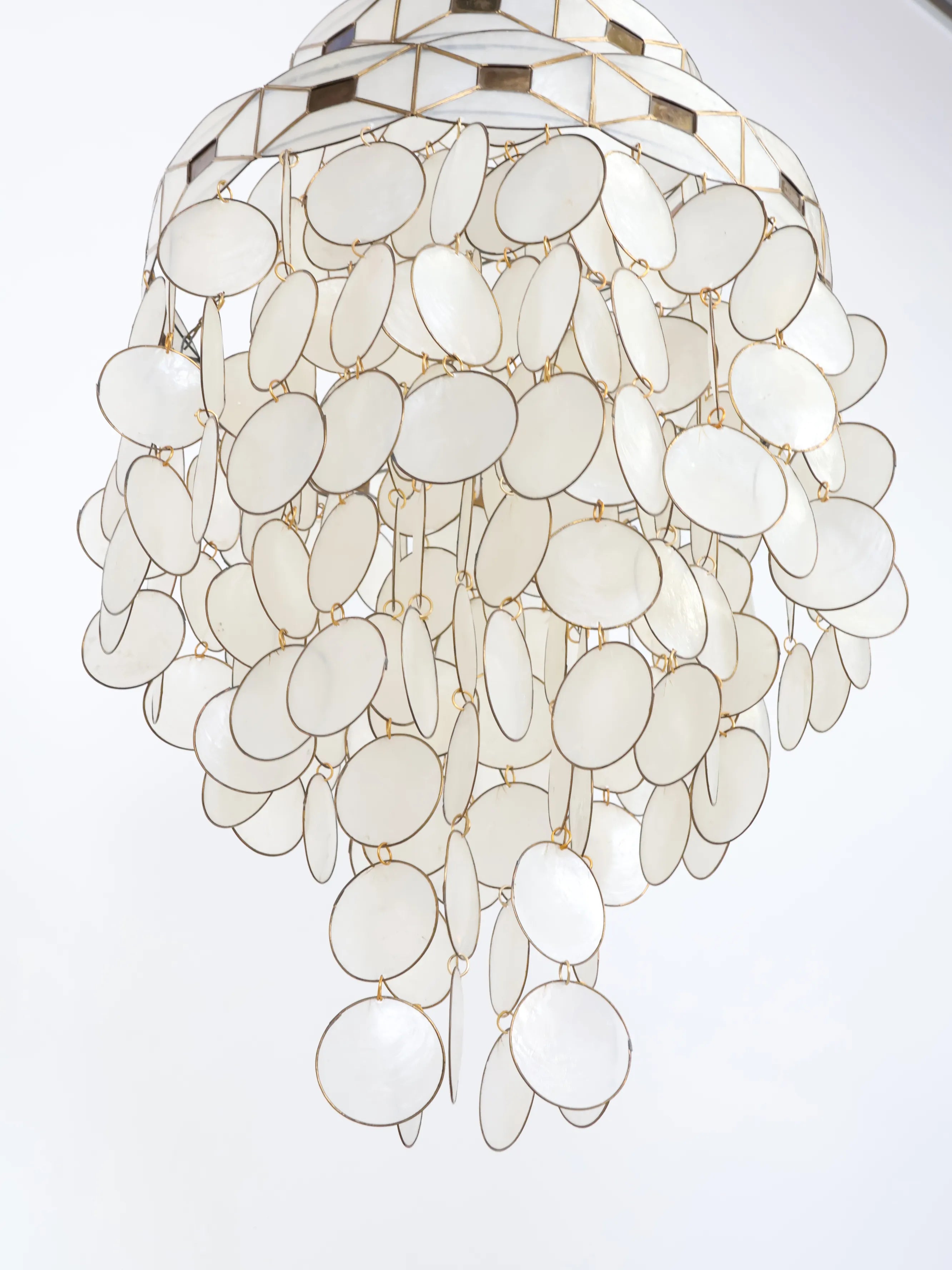 ヴィンテージ ホワイト ペンダントシェルランプ | Collect Antique