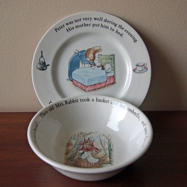 ウェッジウッド チャイルドプレート&シリアルボウルセット 【ピーター