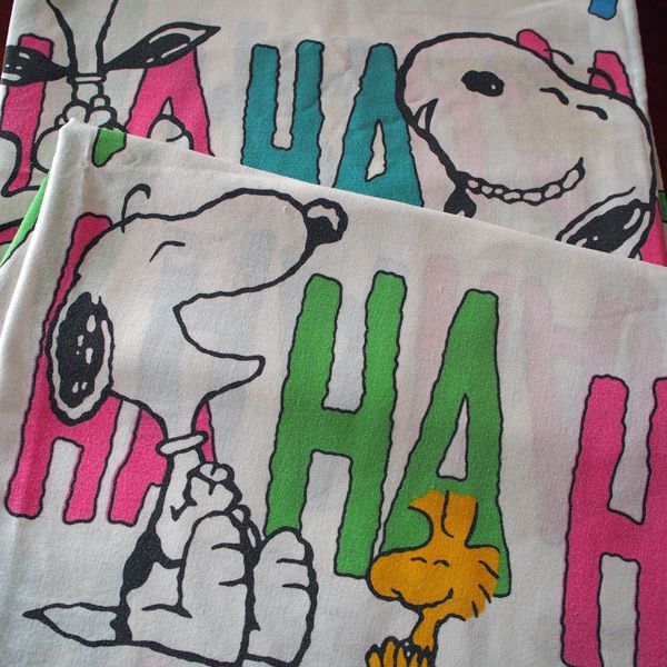 ヴィンテージ フラットシーツ 【スヌーピー/HAHAHA】 - Collection