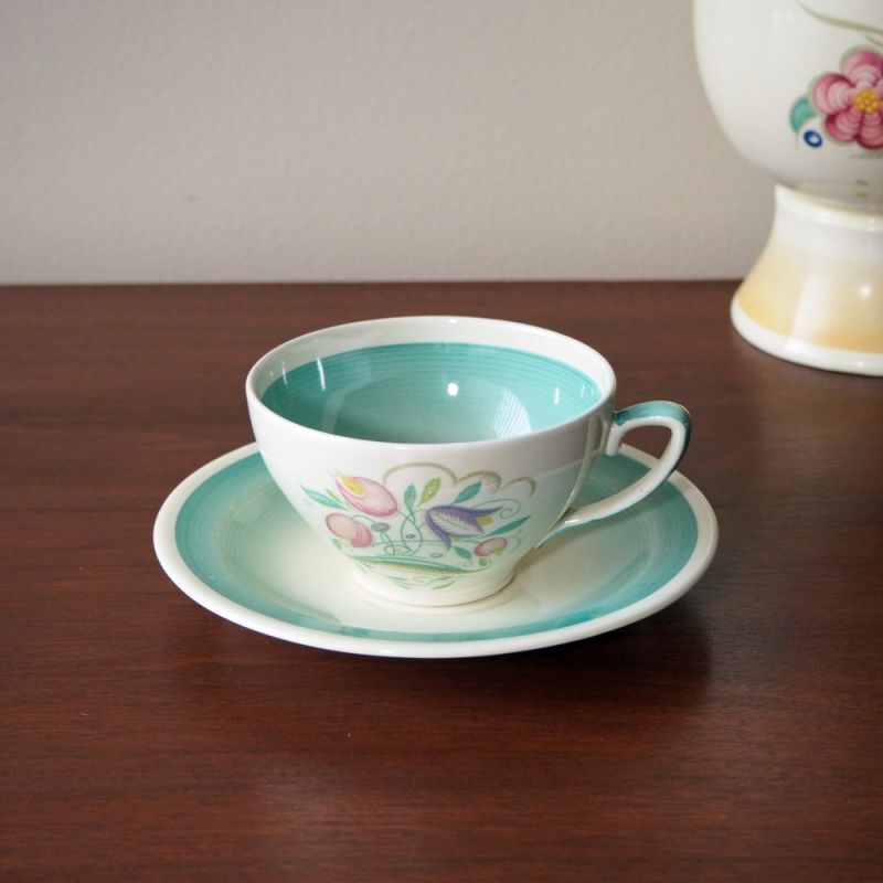 スージークーパー カップ＆ソーサー 【ドレスデンスプレイ/ グリーン