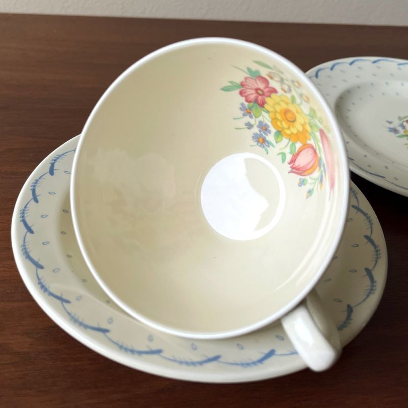 スージークーパー プランタン カップ＆ソーサー トリオ ブルー