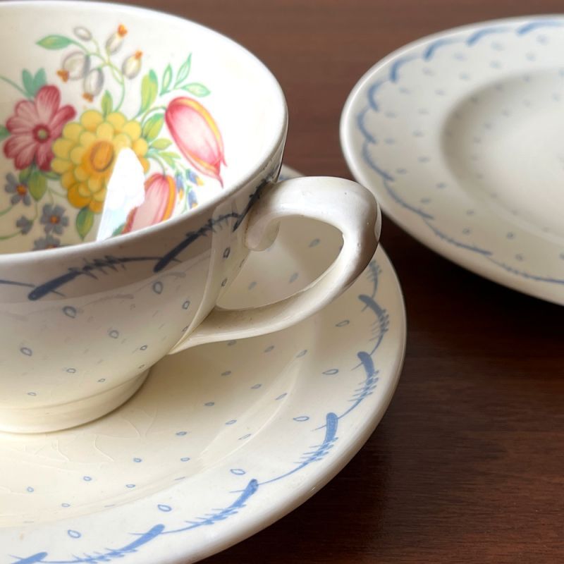 スージークーパー プランタン カップ＆ソーサー トリオ ブルー