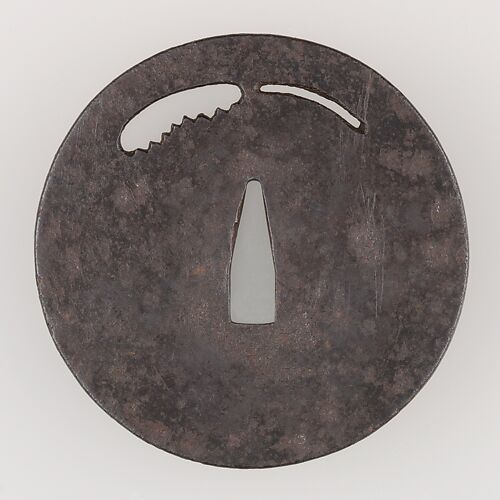 Sword guard (Tsuba) With the Motif of Lǐ Bái Viewing a Waterfall