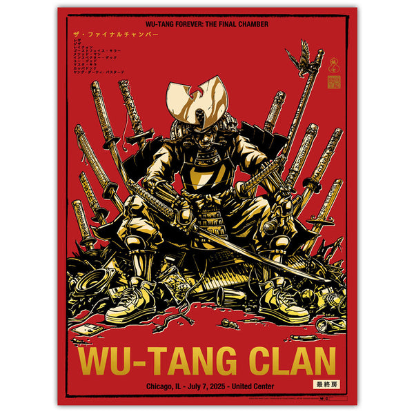 Wu-Tang Clan Chicago July 7, 2025 (Colorway Variant Gold Foil)