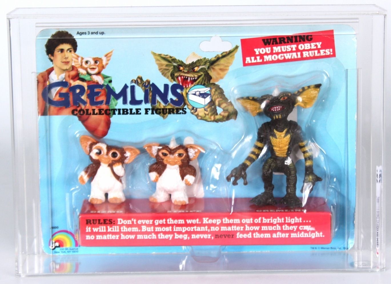 1984 LJN Gremlins Carded Action Figure 3 Pack - Gizmo / Stripe