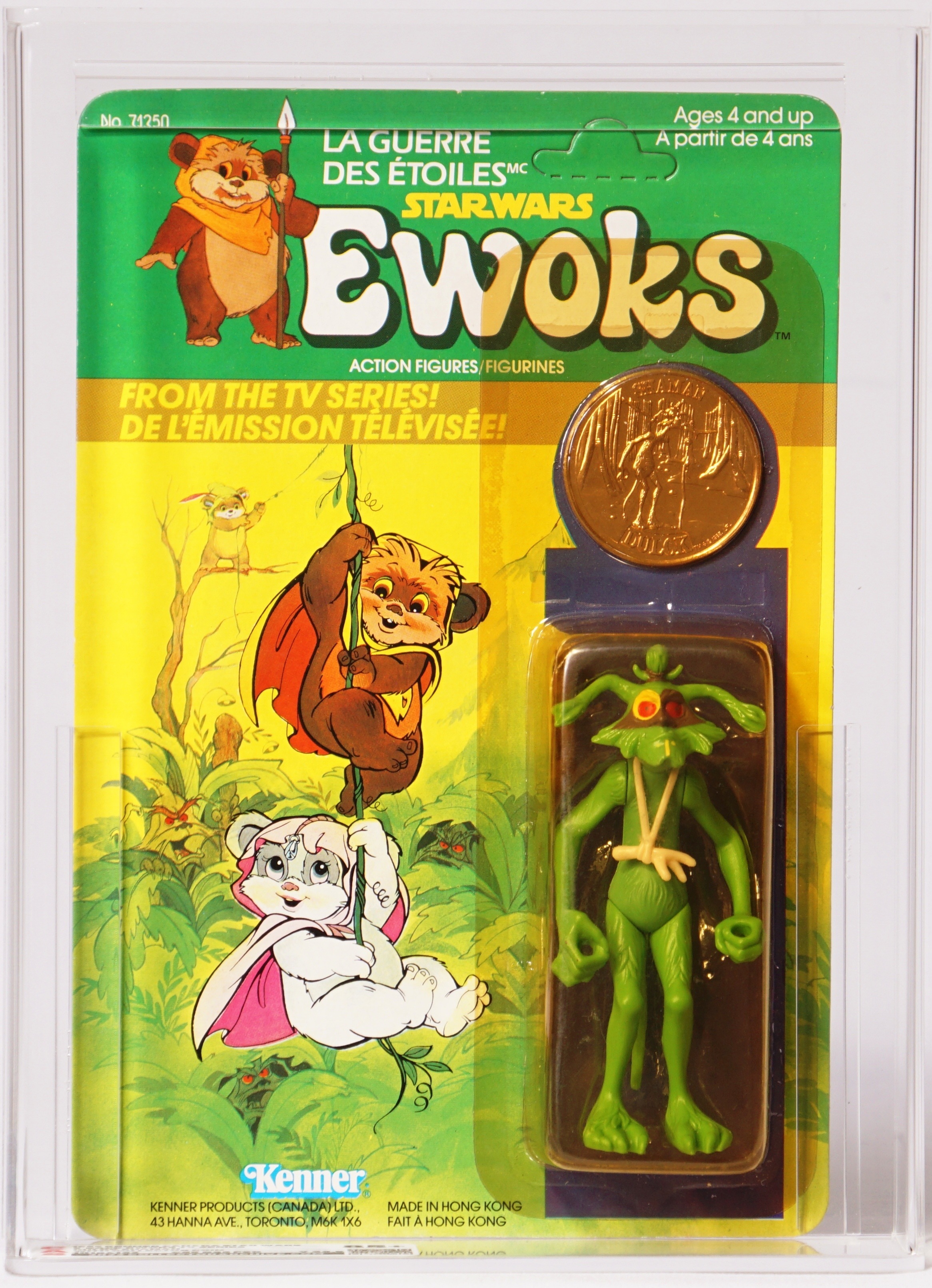 Star Wars Kenner Canada Carded Action Figure - Ewoks Dulok Shaman