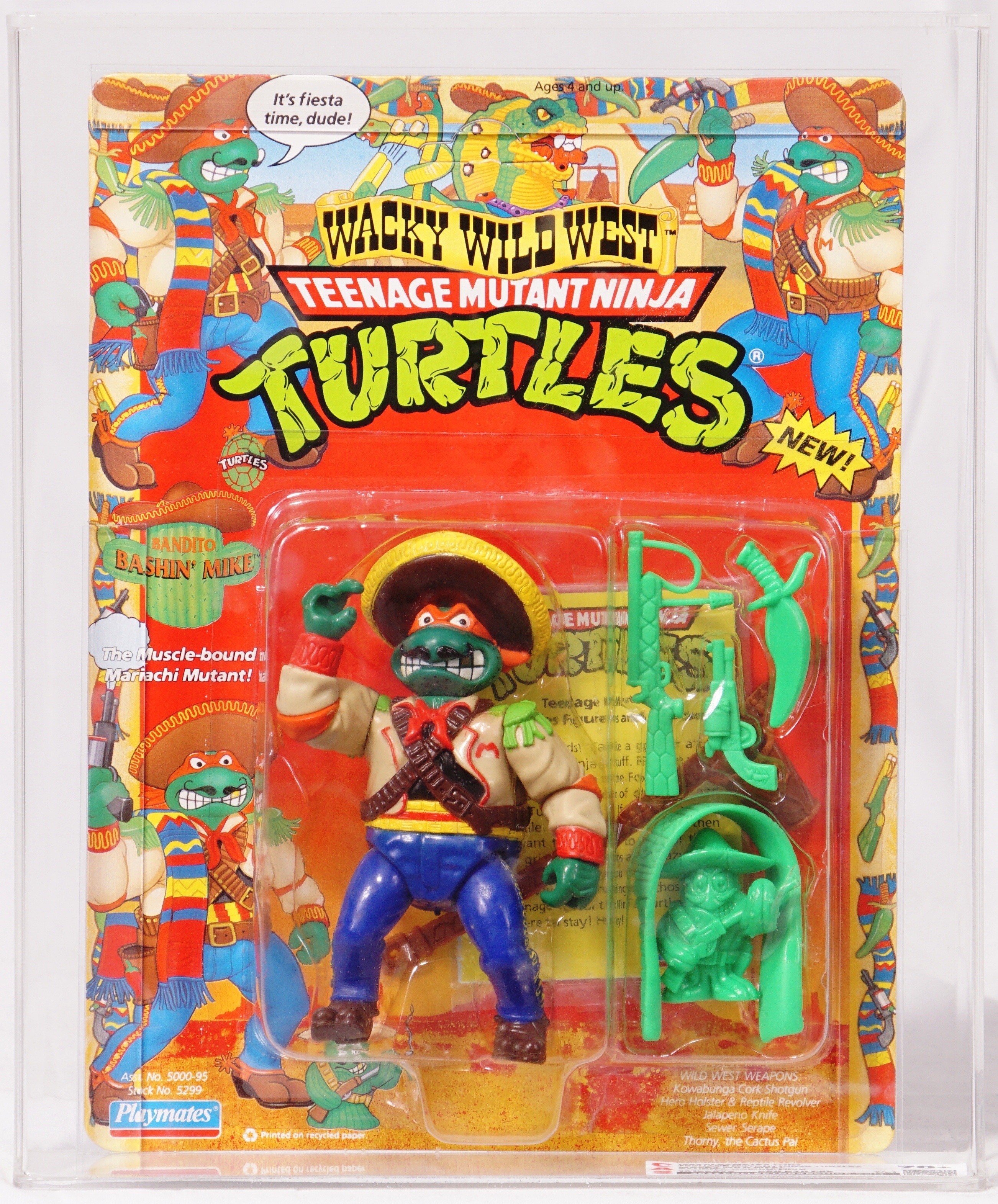 1992 Playmates Teenage Mutant Ninja Turtles Wacky Wild West Carded