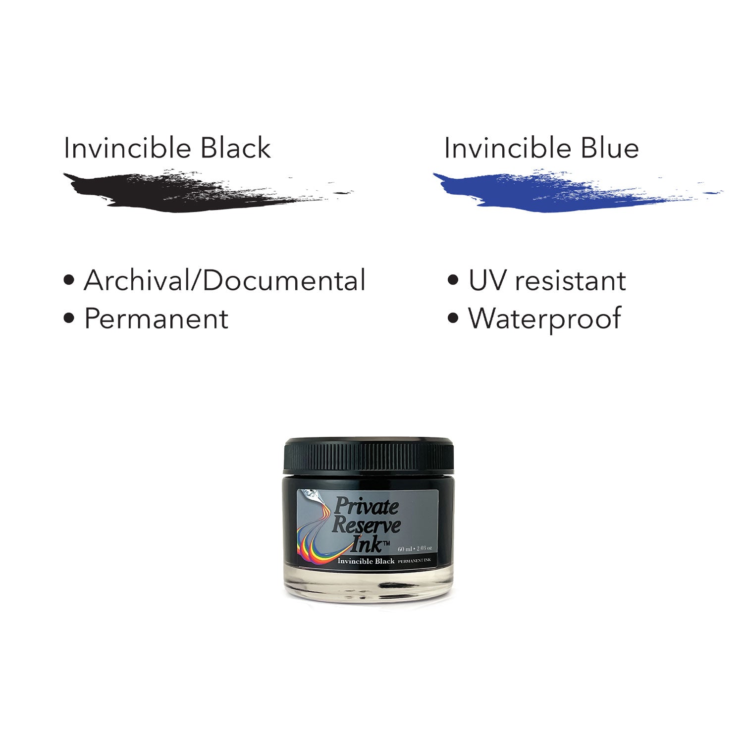 Private Reserve Invincible Inks 60ml Bottle – coloradopen