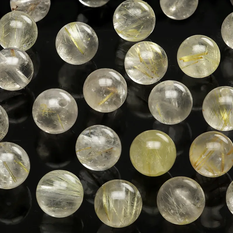 粒販売】ブラジル産 ルチルクォーツ 丸玉 6mm【8粒販売】 | 天然石専門