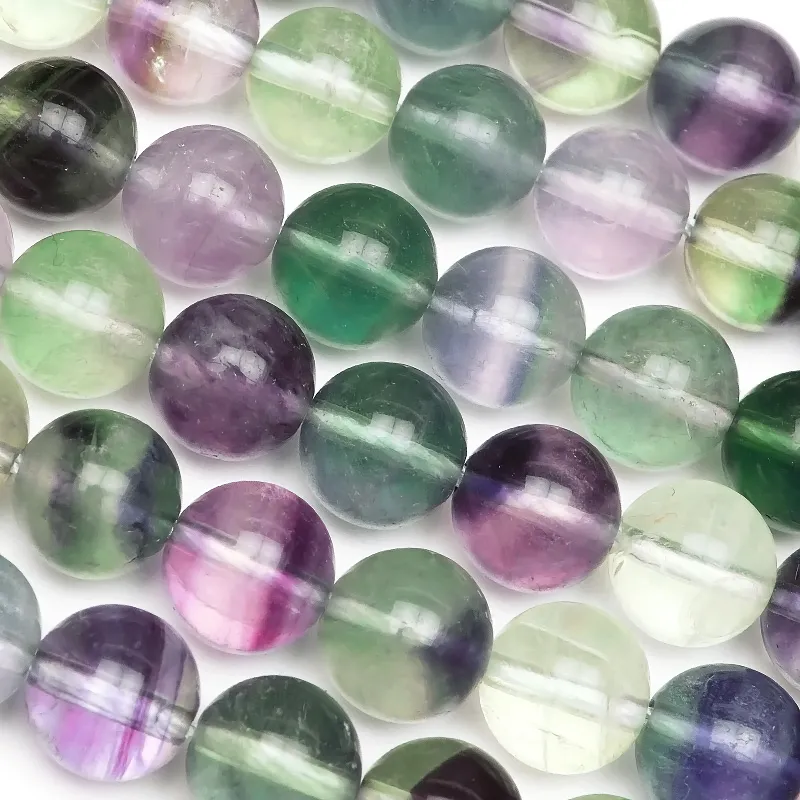 マルチカラーフローライト 丸玉 8mm【1連販売】 | 天然石専門店