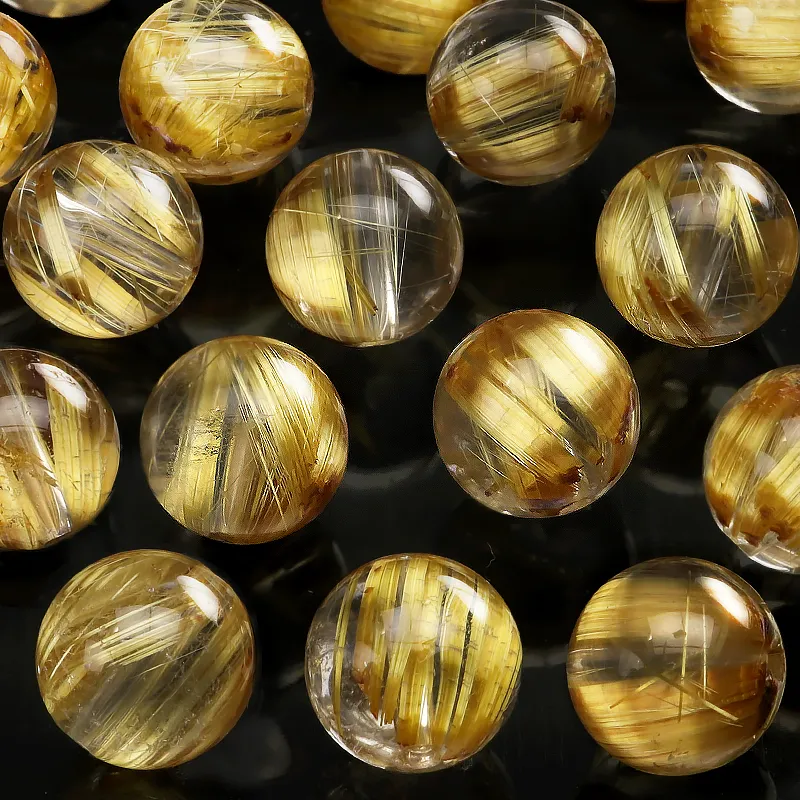 粒販売】ブラジル産 ルチルクォーツ 丸玉 8mm【1粒販売】 | 天然石専門