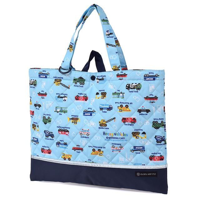 レッスンバッグ キルティング (ループ付き) リフレクター付き 撥水