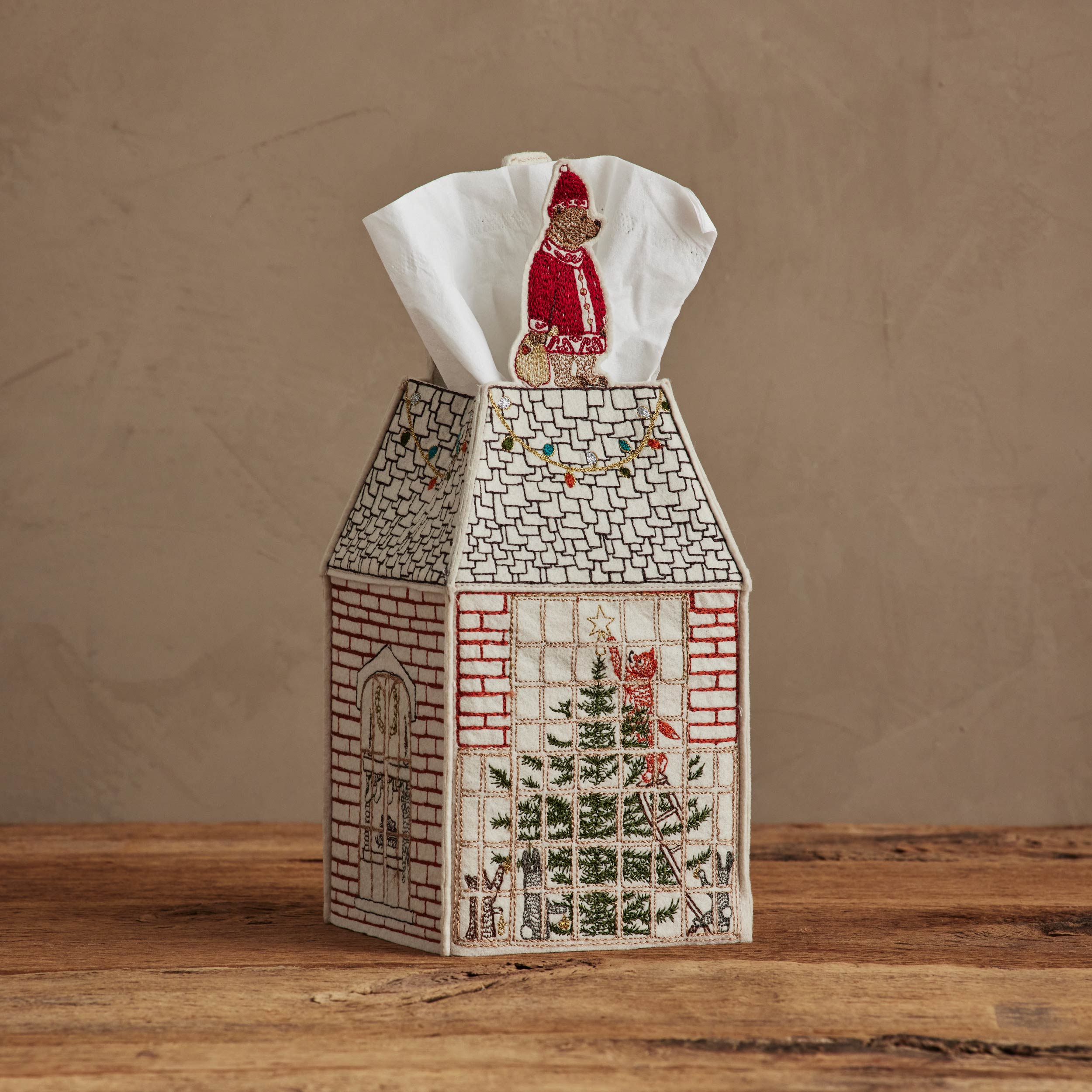 Home for the Holidays Tissue Box Cover | Coral & Tusk