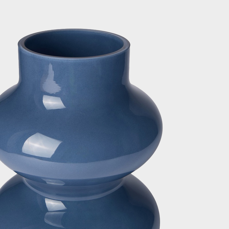 TCS フォーム ネイビー ガラス フラワーベース｜5%point | THE CONRAN