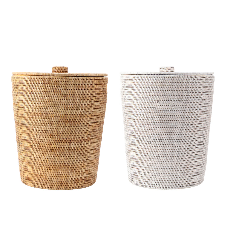 BAOLGI（バオルジィ）ランドリー バスケット ウィズ リッド ナチュラル