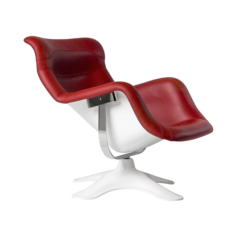 Artek（アルテック）カルセリ ラウンジチェア レッド レザー