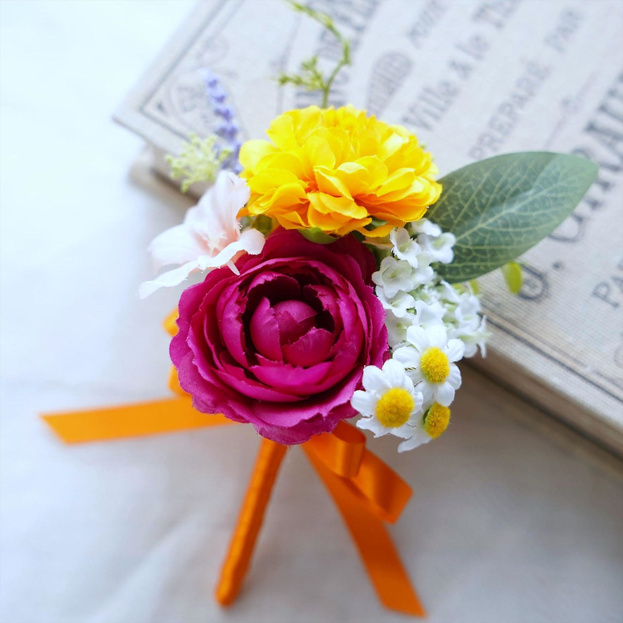 造花・完成品】ミックスカラーのブーケ【結婚式 フラワー ブーケ