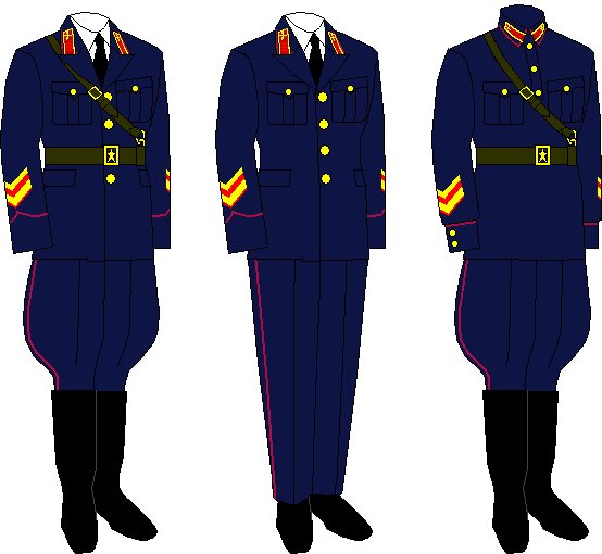 第二次大戦中のソ連軍 NKVDの制服、階級章、兵科色 1940年11月式