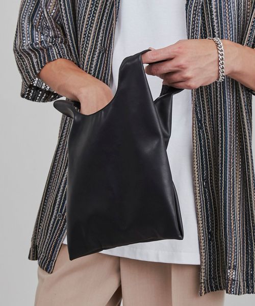 レザーライクミニハンドバッグ