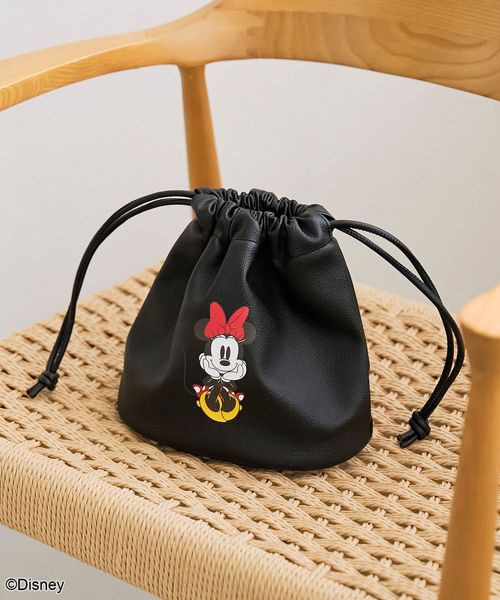 MICKEY（ミッキー）/別注】レザーライク巾着バッグ