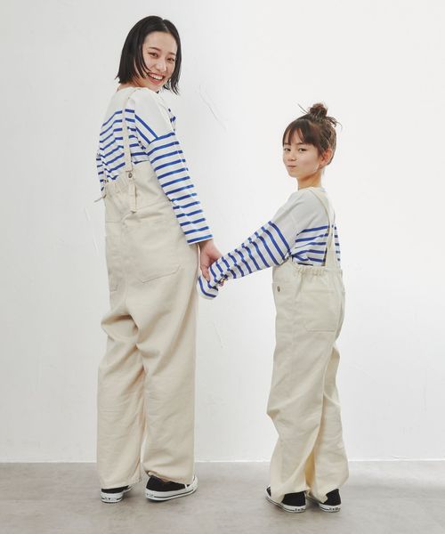 テープストラップオーバーオール