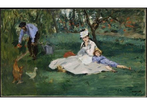 画家のつながりを感じる絵【アルジャントゥイユの庭でのモネ一家