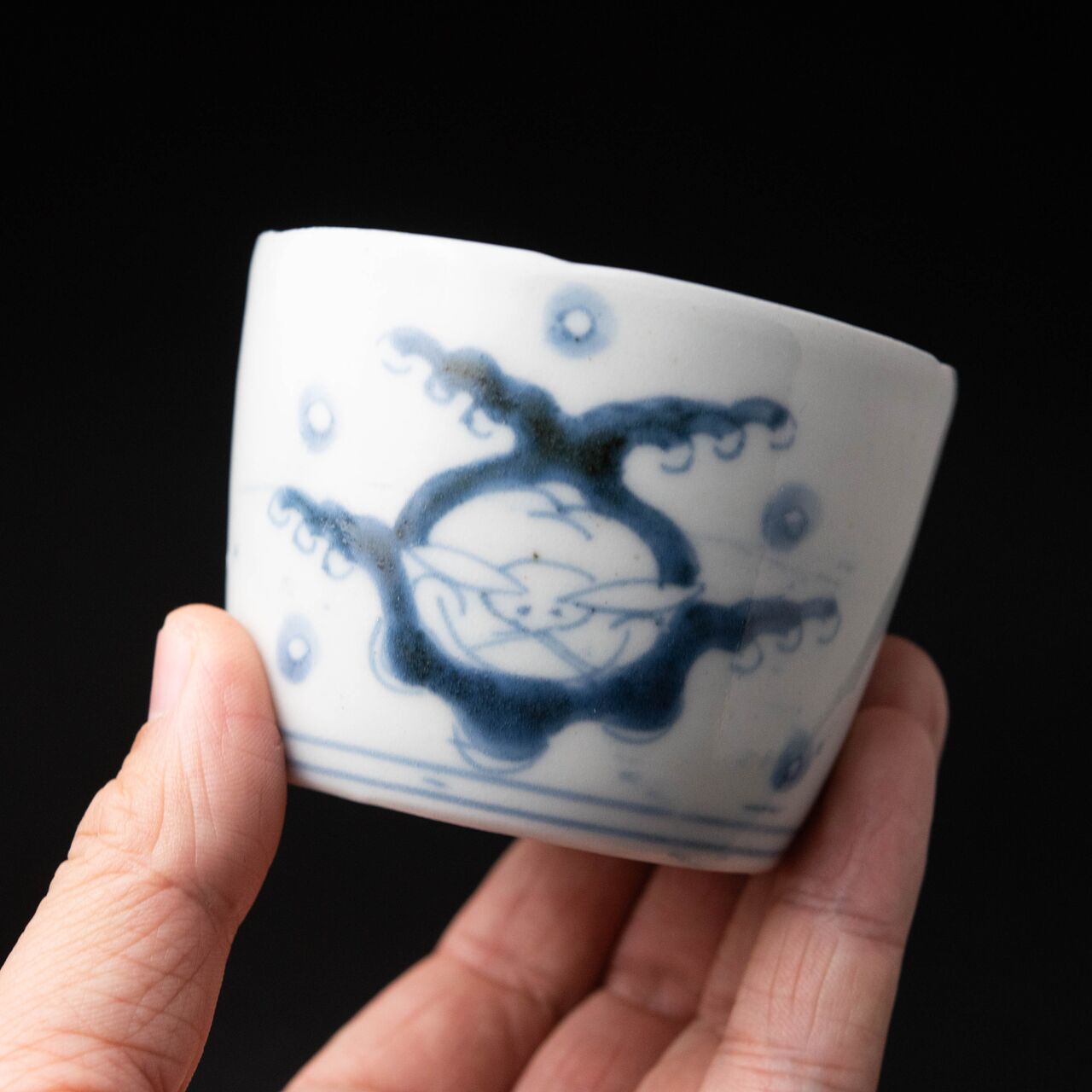 陶磁器 :: 古伊万里 波うさぎ文 そば猪口 | COTTOU.JP 骨董の通販