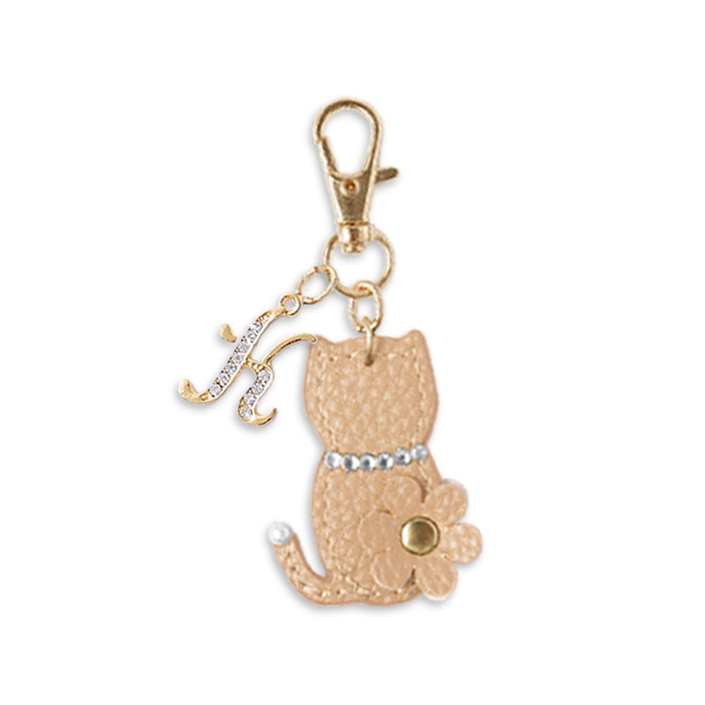 アクセサリー ヴィーガンレザー イニシャル ネコチャーム – COVERARY